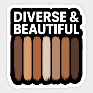 Diverse And Beautiful Melanin Shades Afrocentric Sticker